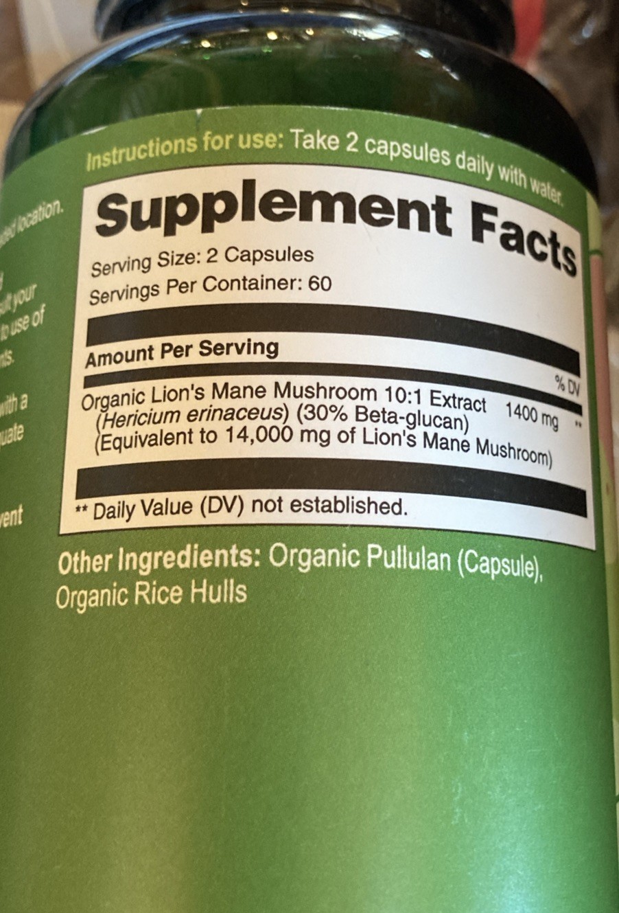 Lions Mane 10:1 Mushroom Extract