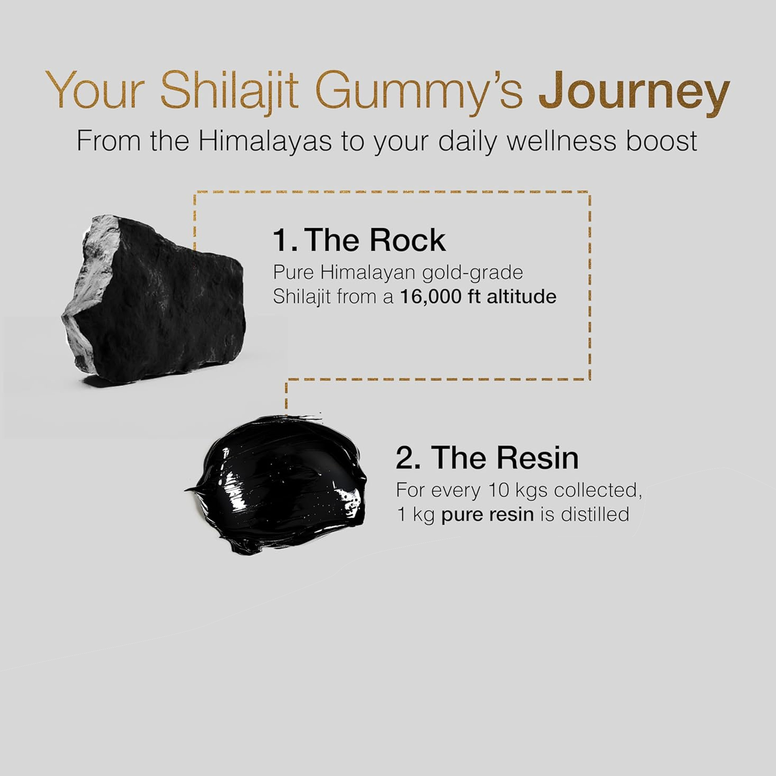 Shilajit Gold Gummies – with Ashwagandha – Enhances Energy & Endurance, Immunity