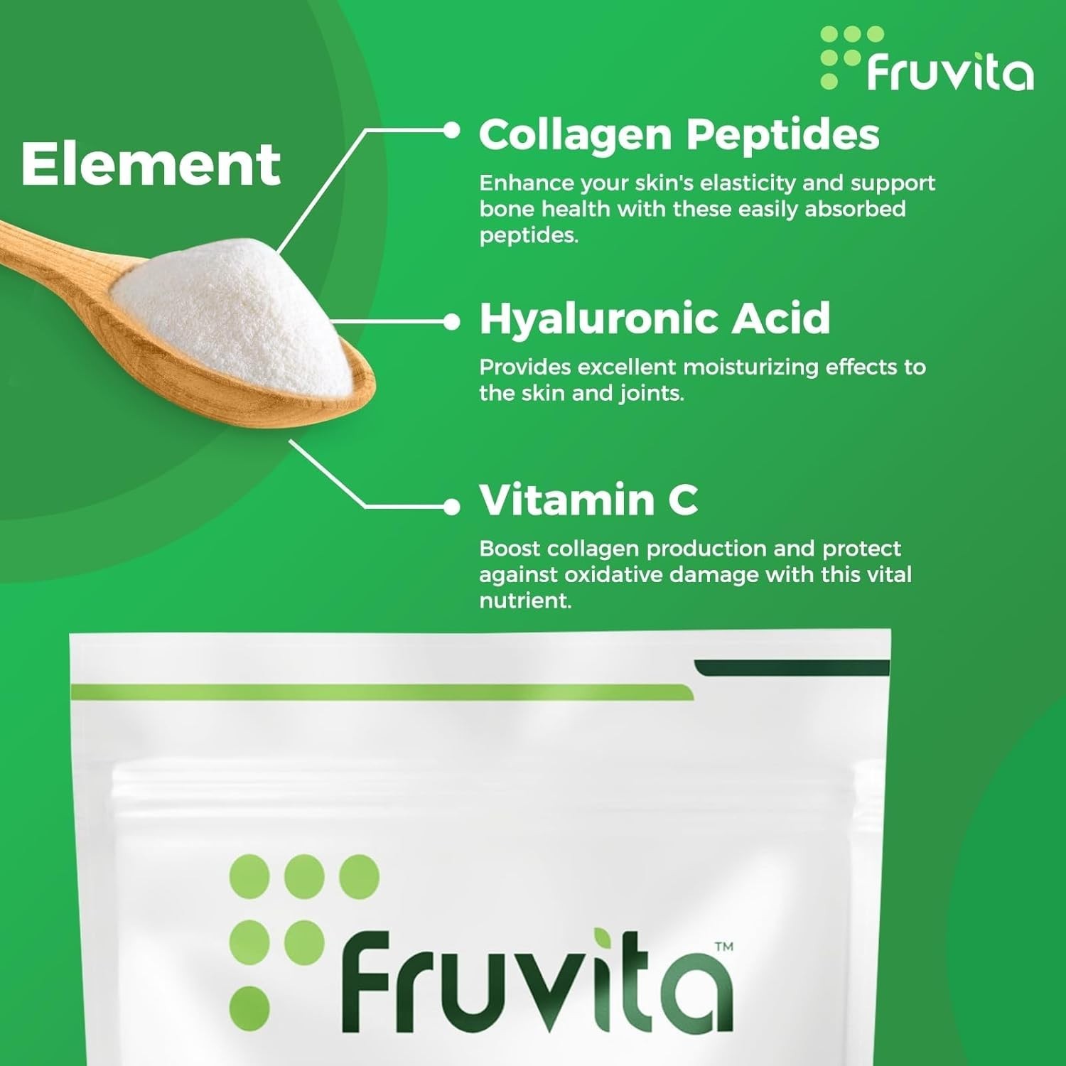Fruvita Multi Collagen Peptides Powder & Dietary Supplement 32oz Exp 8/29/2027