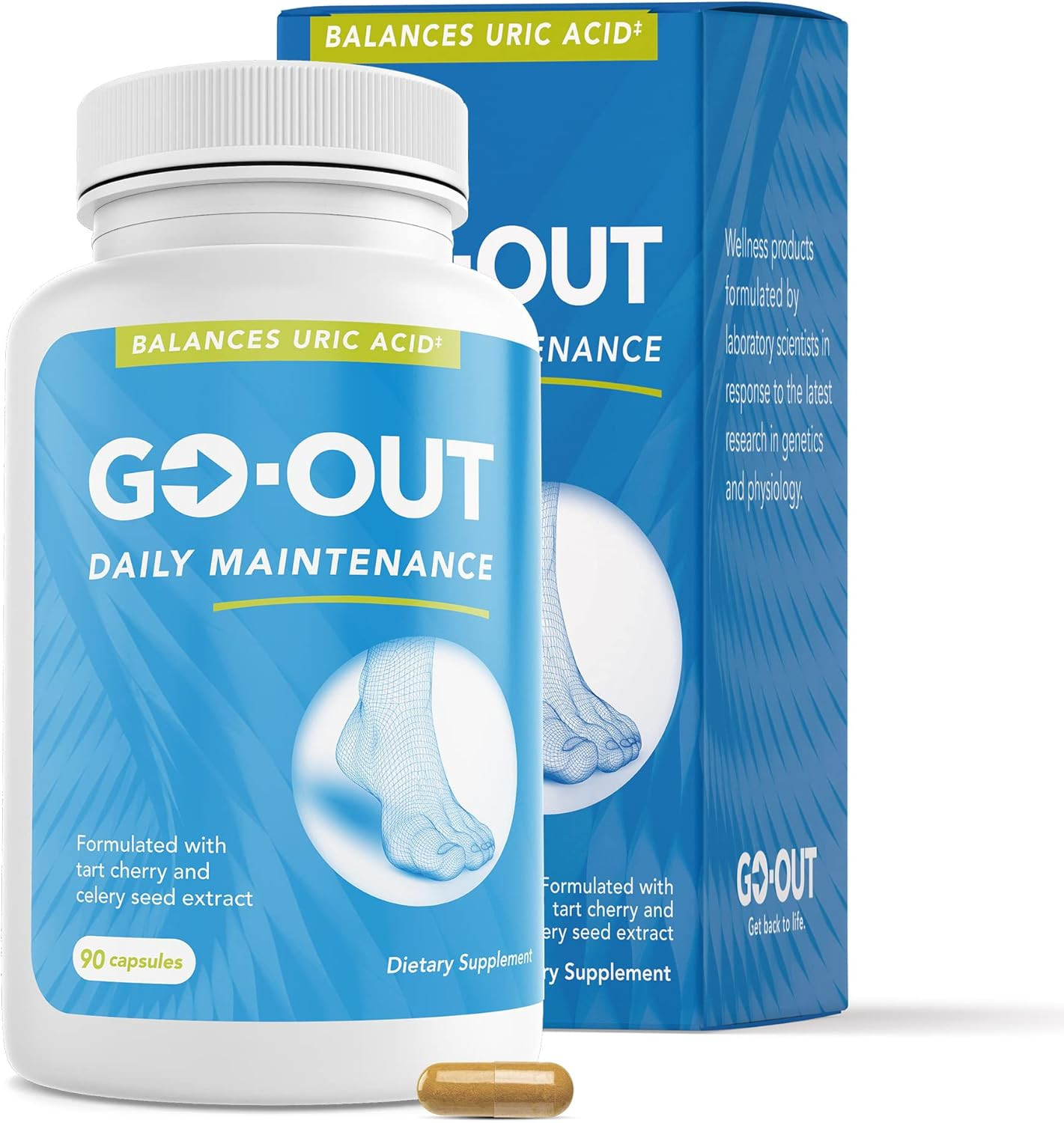 Go Out Daily Maintenance – Natural Uric Acid Support with Tart Cherry, Celery Se