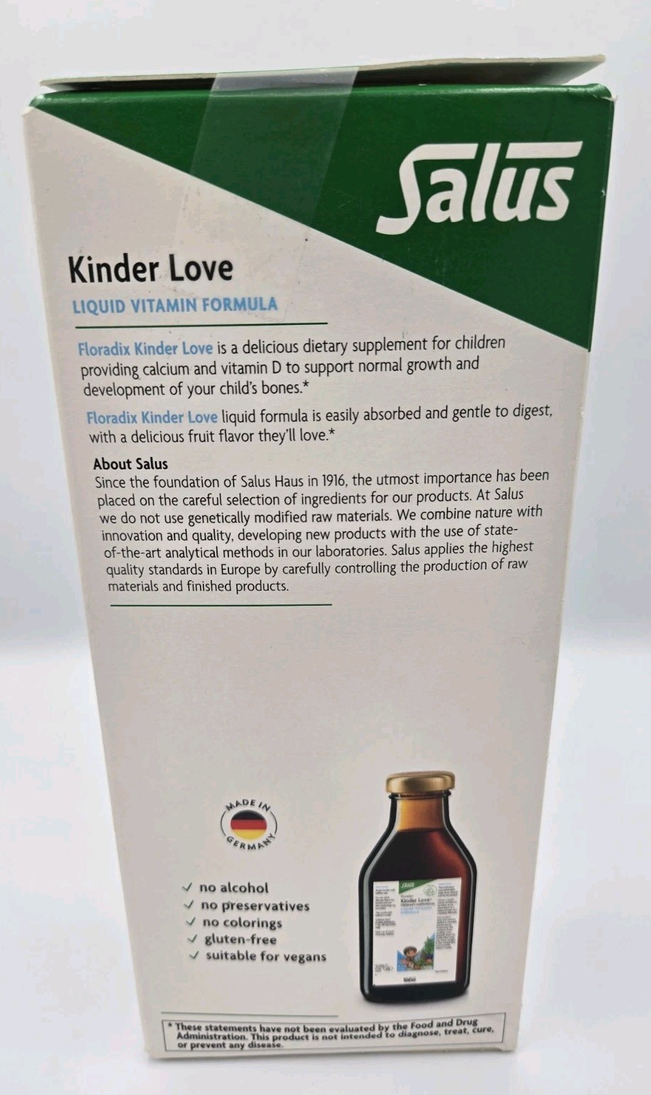 Salus Floradix Kinder Love Vegan Children’s Liquid Multivitamin 17 Oz EXP 02/27
