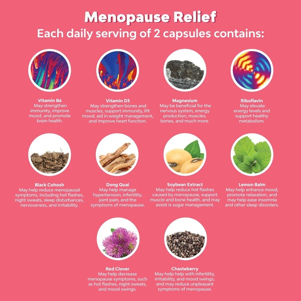Menopause Support – Hormone Balance for Women for Night Sweats Mood 90 Caps