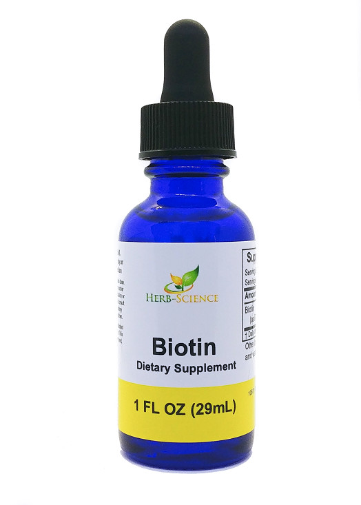 Herb-Science – Liquid Vitamin B7 Biotin Alcohol-Free, High Potency for Hair Grow