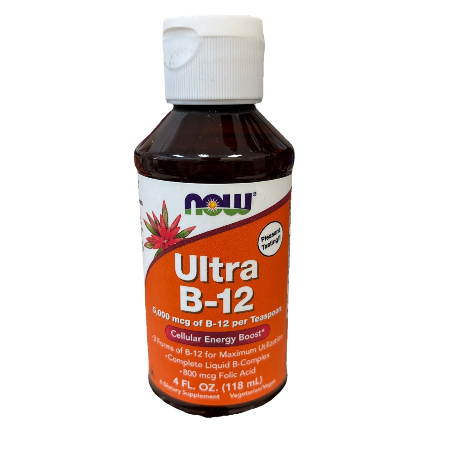 Now Foods Ultra B-12 5 000 mcg 4 fl oz 118 ml GMP Quality Assured, BB 04/2027