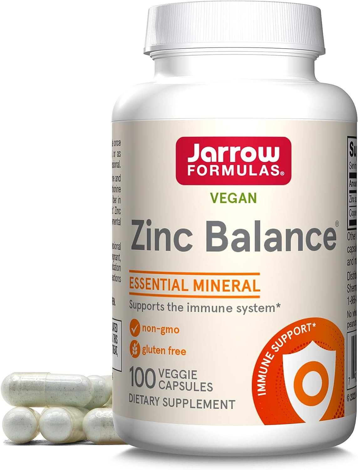 Zinc Balance 15 Mg – 100 Servings (Veggie Caps) – Includes Coppe