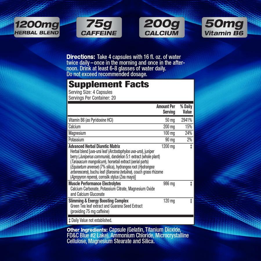 MHP XPEL Natural Herbal Diuretic Water Pills Weight Loss Reduce Bloat 80 Caps