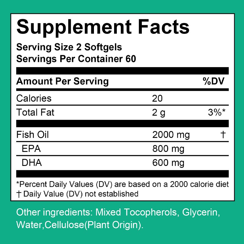 Fish Oil Supports Heart Brain Function 1400 Mg Of Epa Dha Shellfish Free