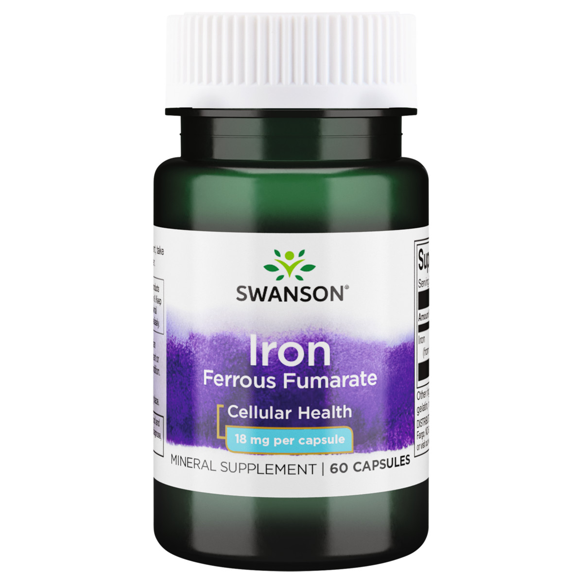 Swanson Iron Ferrous Fumarate 18 mg 60 Capsules