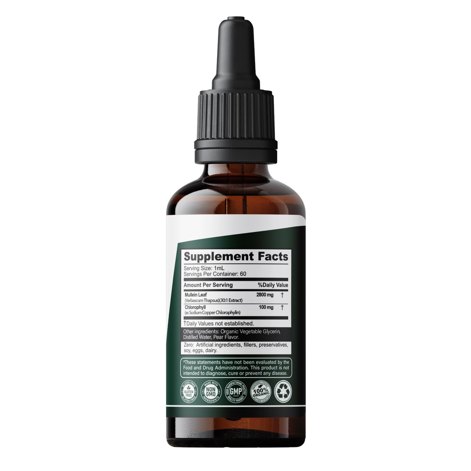 Mullein Leaf Tincture Drops | 2 fl oz Gotas de tintura de hojas de gordolobo