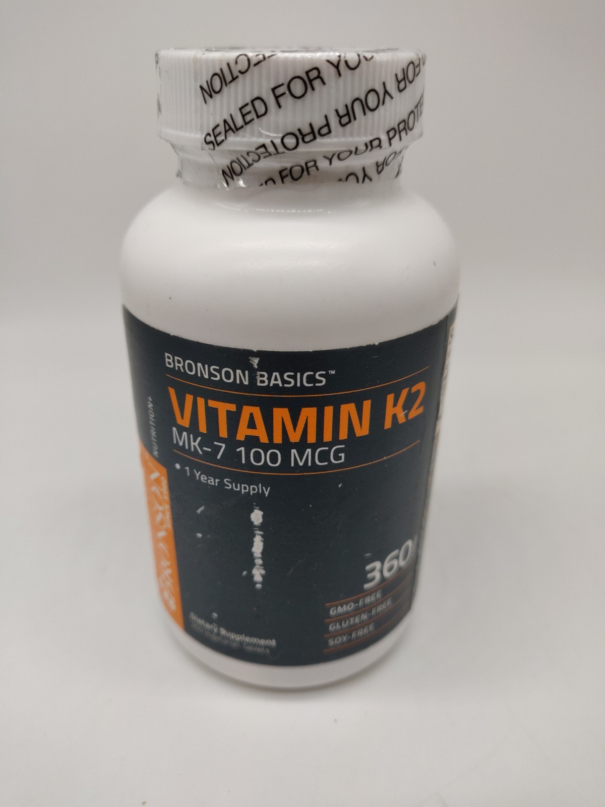 Bronson Basics Vitamin K2 D3 (MK7) Supplement Non-GMO 360 Count Exp 09/2026
