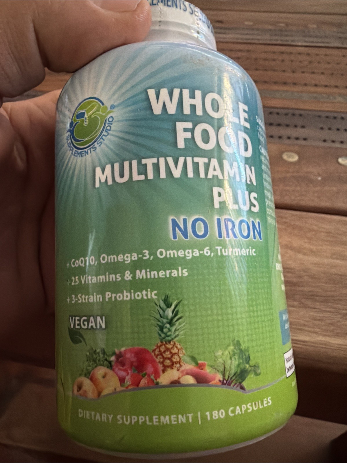 Vegan Whole Food Multivitamin – Iron-Free, Methylated B 180 Capsules 2028