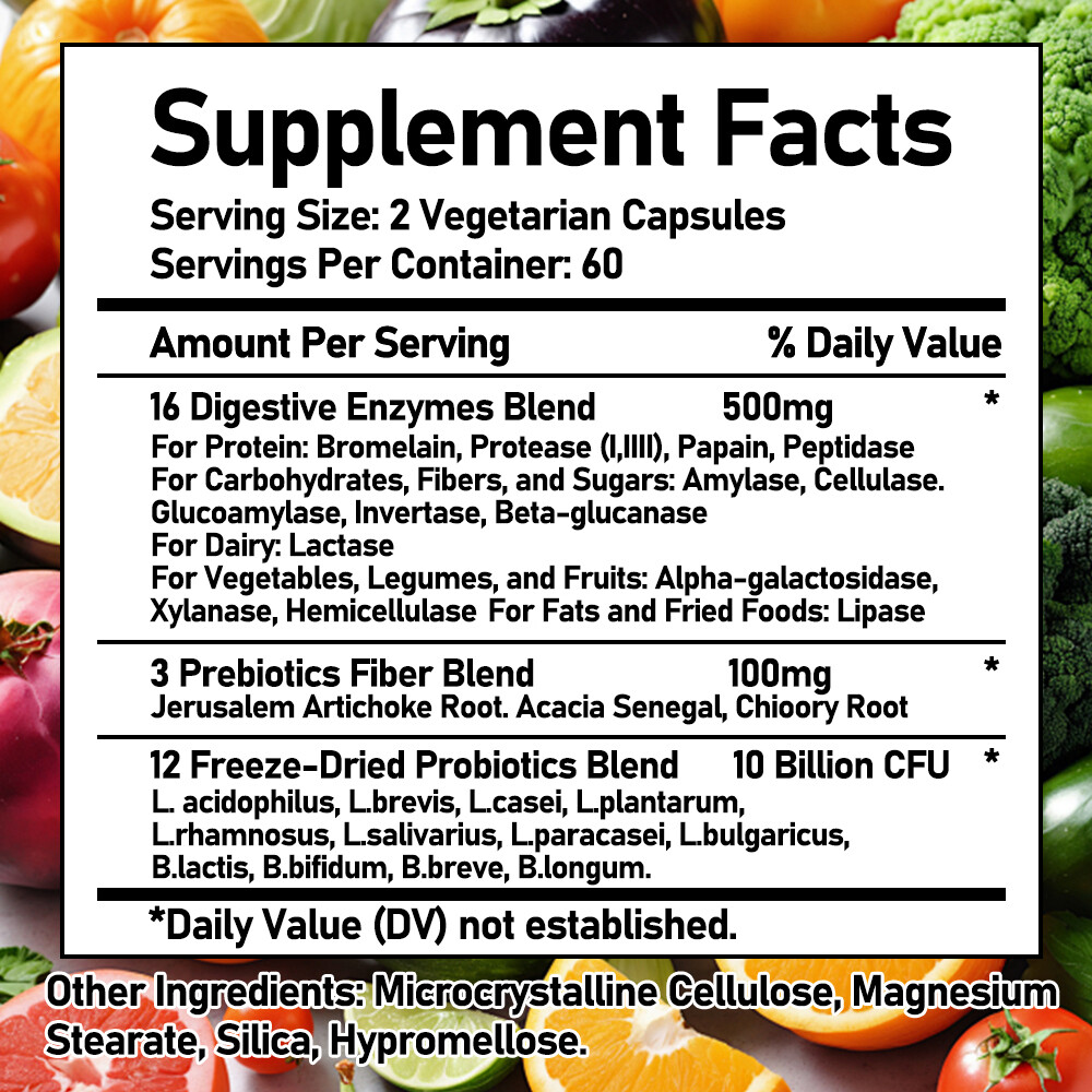Digestive Enzymes Improve Digestion Improve Overall Well Being 120 Capsule