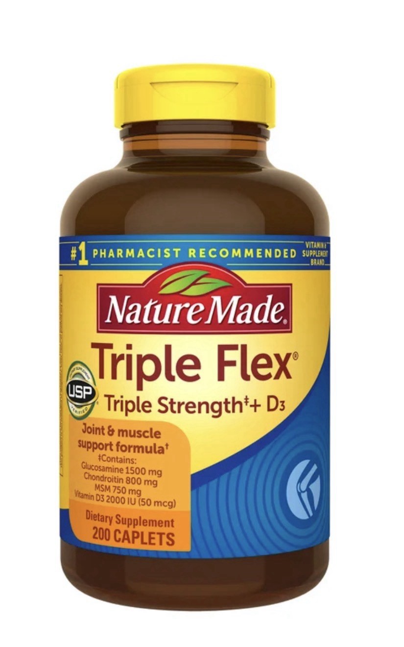 Nature Made Triple Flex Triple Strength + D3 200 Caplets Joint Support