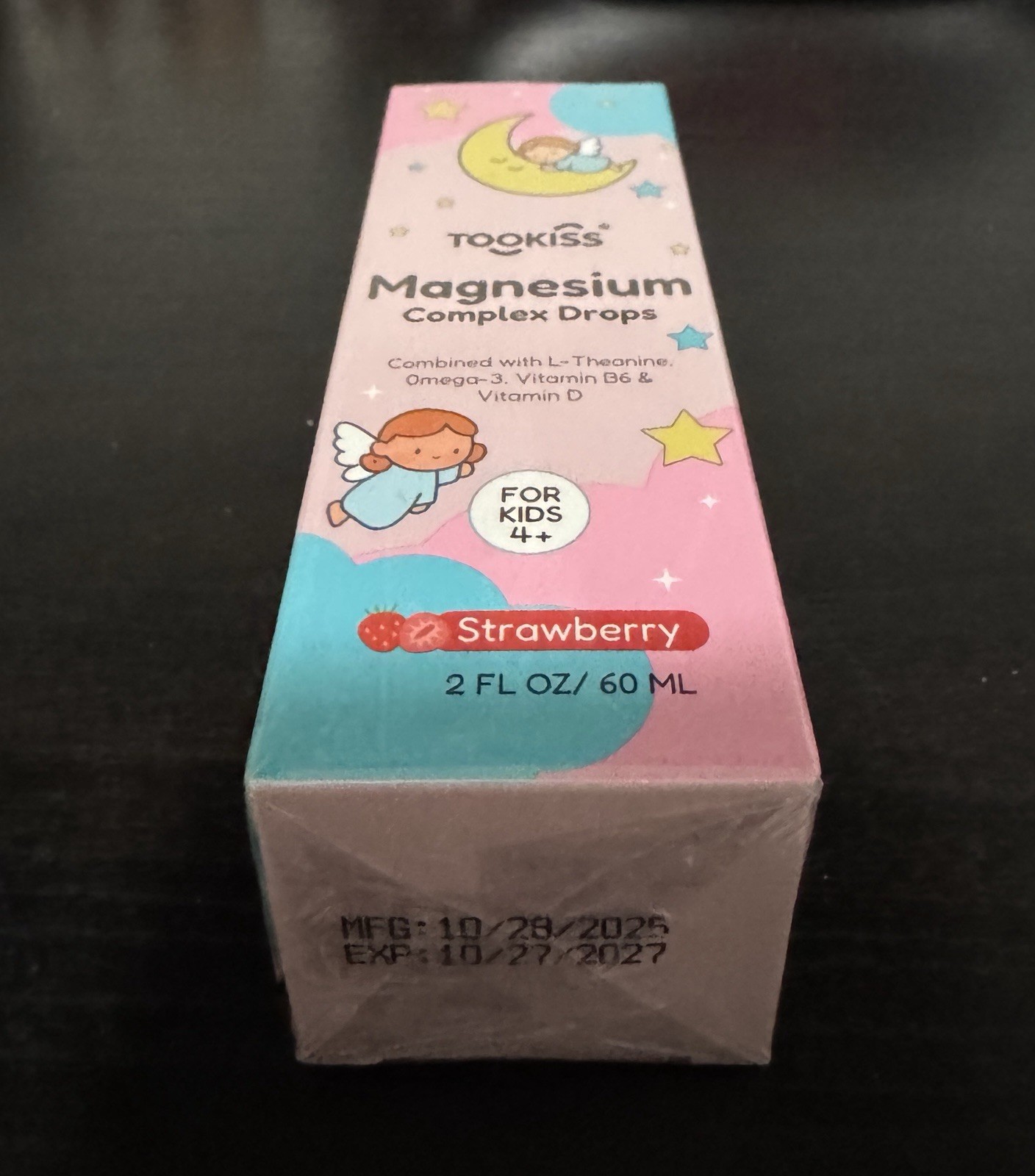 Kids 4+ Magnesium Liquid Drops Magnesium Glycinate 2fl/60ml Strawberry (10/2027)