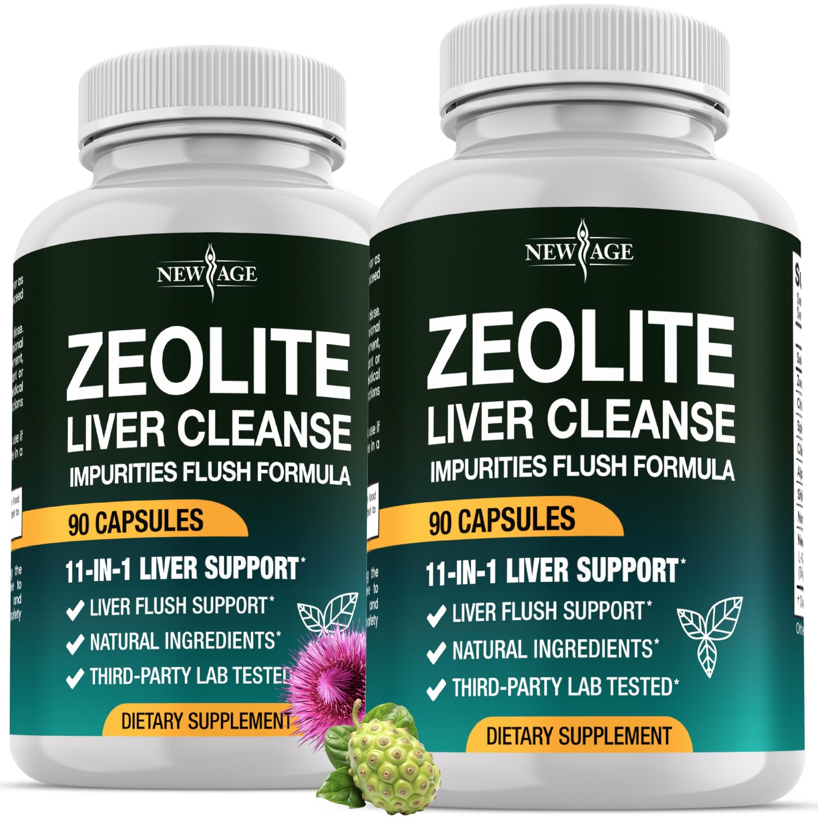NEW AGE Liver Cleanse & Repair – Gut Health, and Energy 90 Count (Pack of 2)