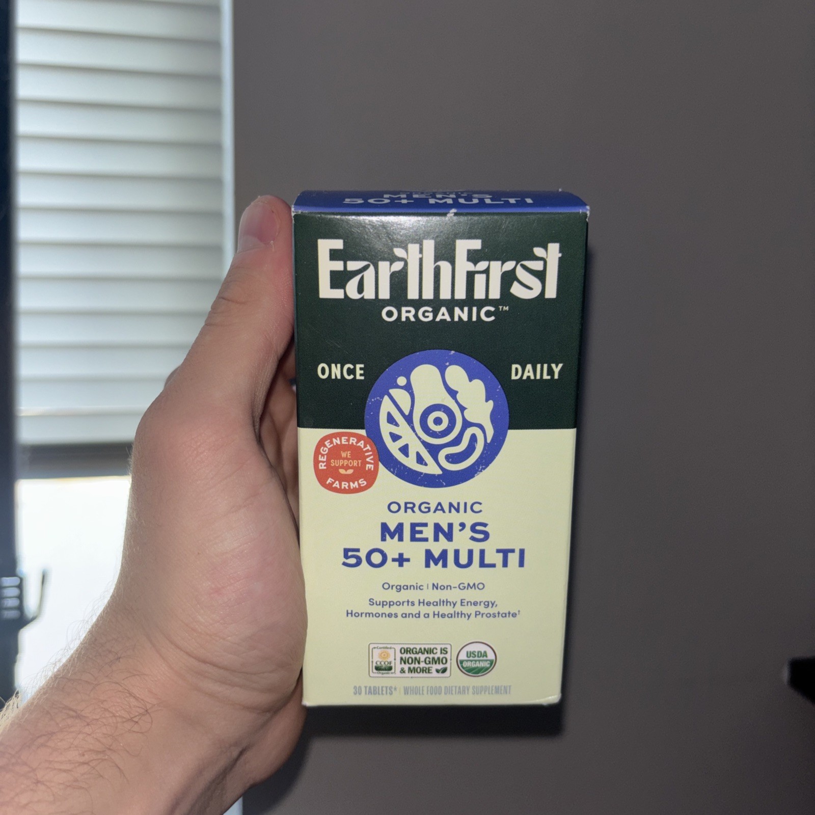 Natural Factors Whole Earth & Sea Men’s 50+ Multivitamin & Mineral Tablets – 120