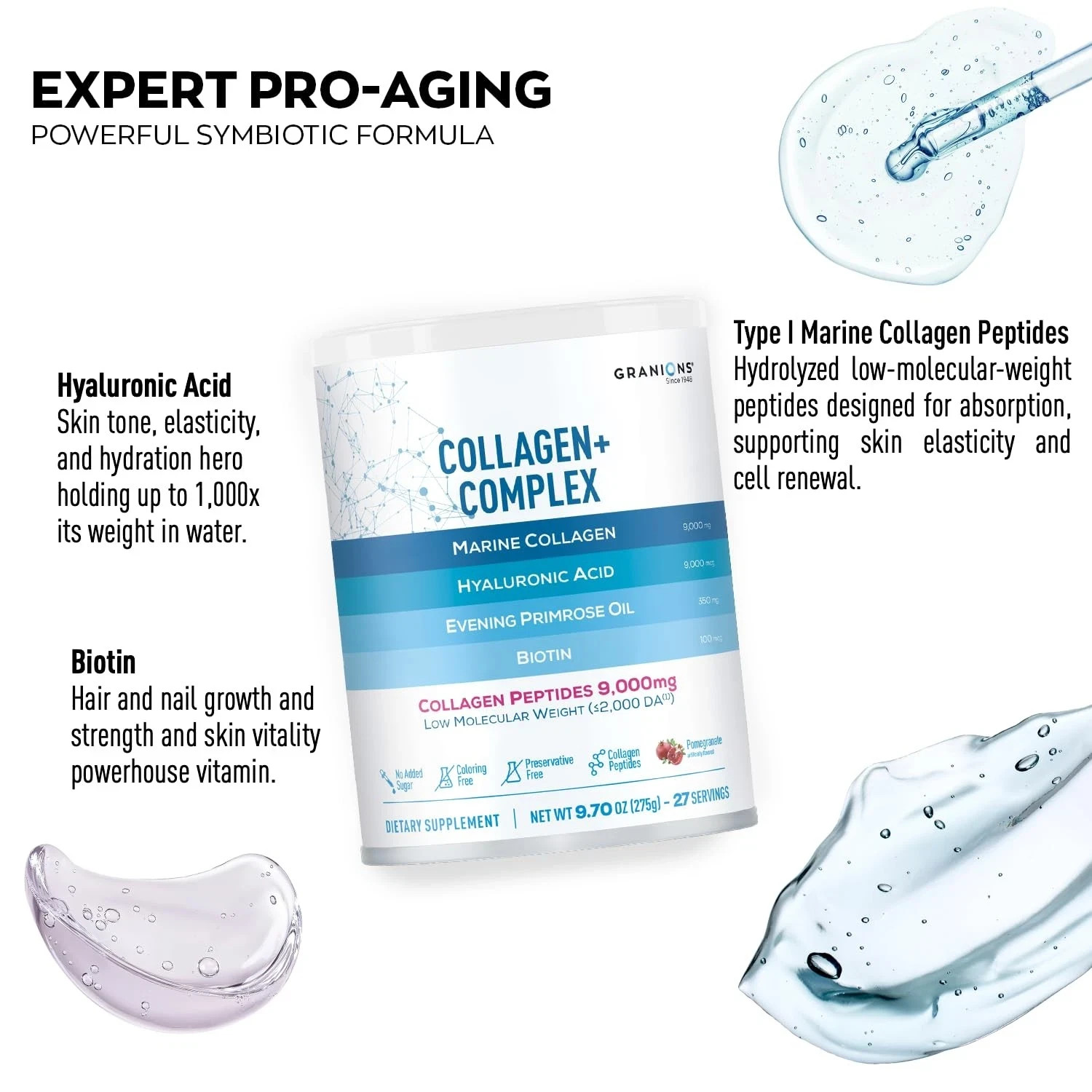 Marine Collagen Powder Supplement – Type I Hydrolyzed Marine Collagen Peptide…