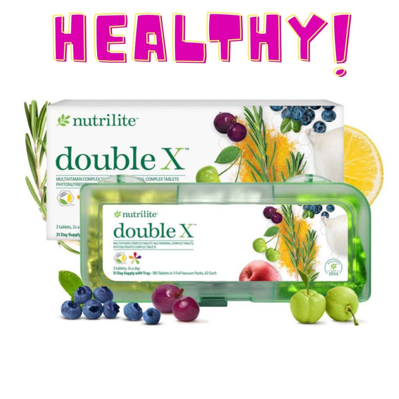Nutrilite DOUBLE X 31-Day 186 Tablets Multivitamin Exp 2027 NEW