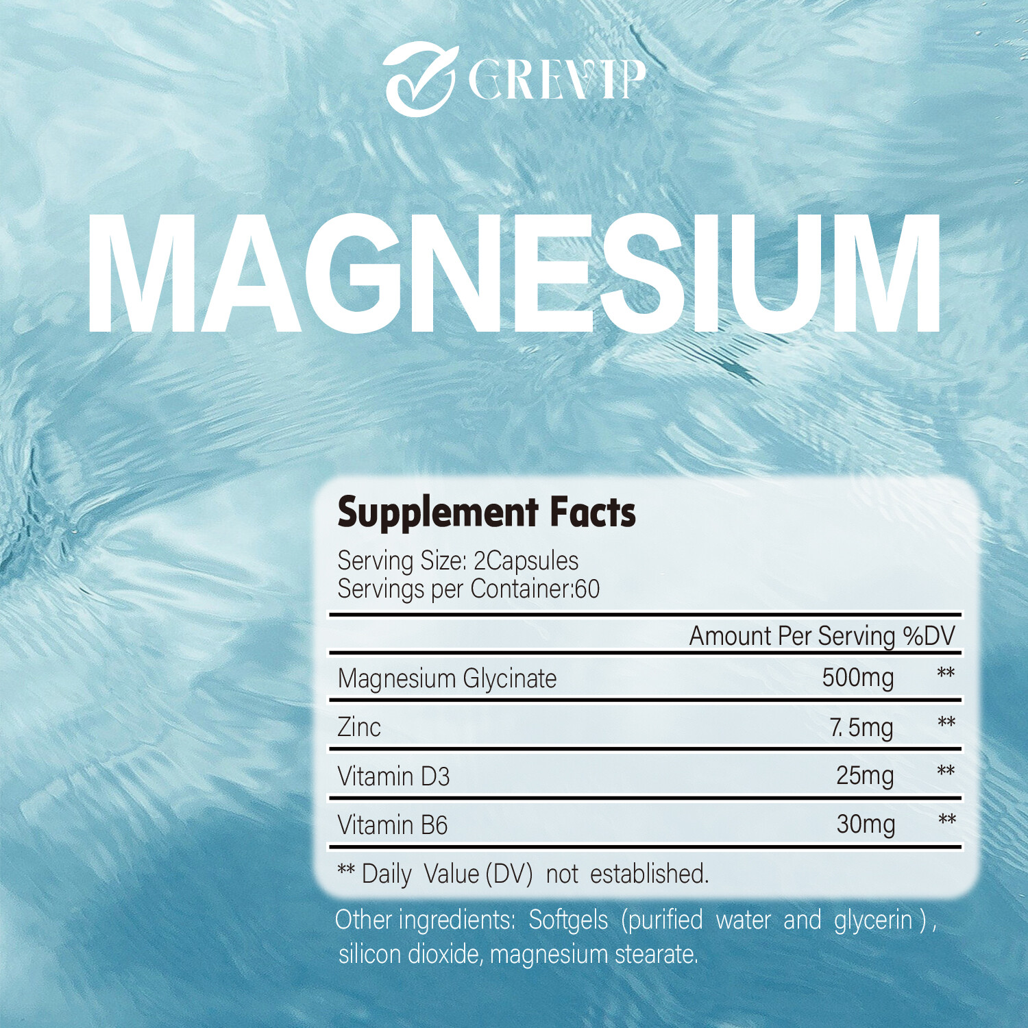 120pcs Magnesium Glycinate + Zinc – High Absorption, Improved Sleep, Bone Health