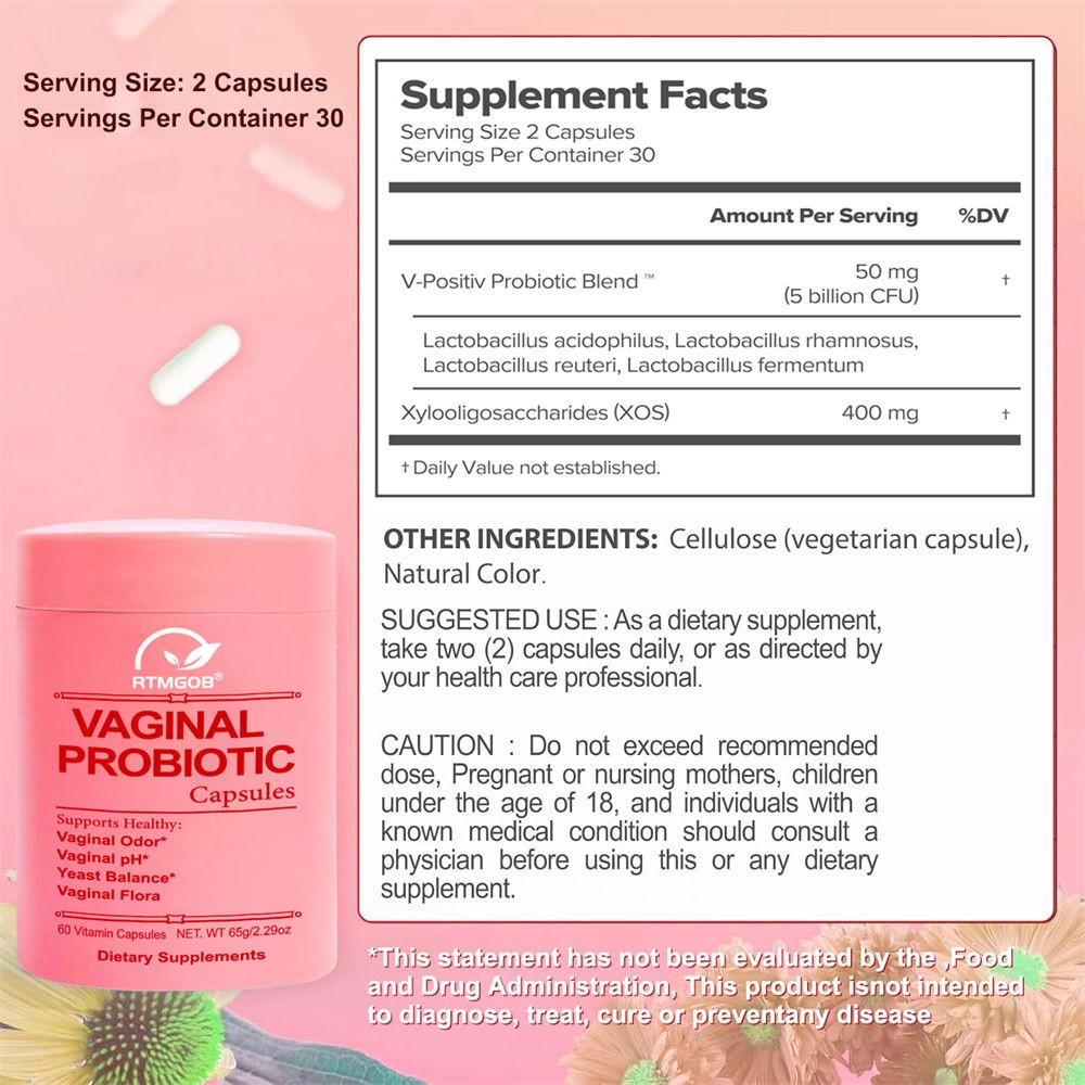 Probiotics Vaginal Probiotics 60 COUNT Women pH Balance with Prebiotics