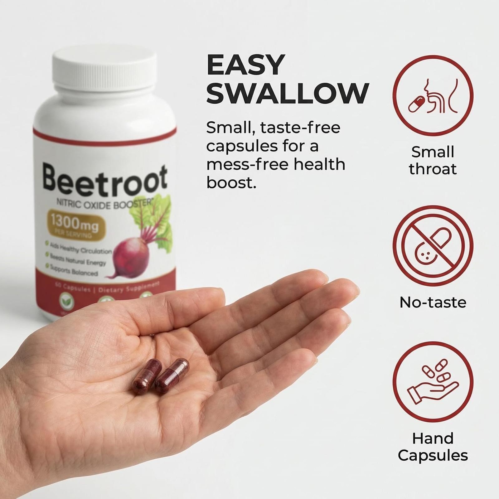 Lemeli Beetroot – 1300mg, Lemeli Beet Root Dietary Supplement 60 Capsules