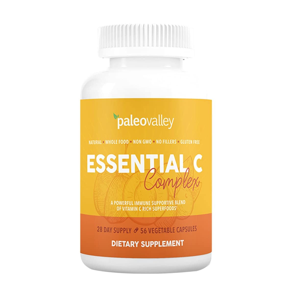 Paleovalley Essential C Complex – Vitamin C Supplement 56 Count (Pack of 1)
