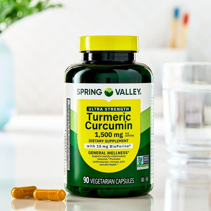 Spring Valley Ultra Strength Turmeric Curcumin 1500 mg Vegetarian Capsules 90 CT