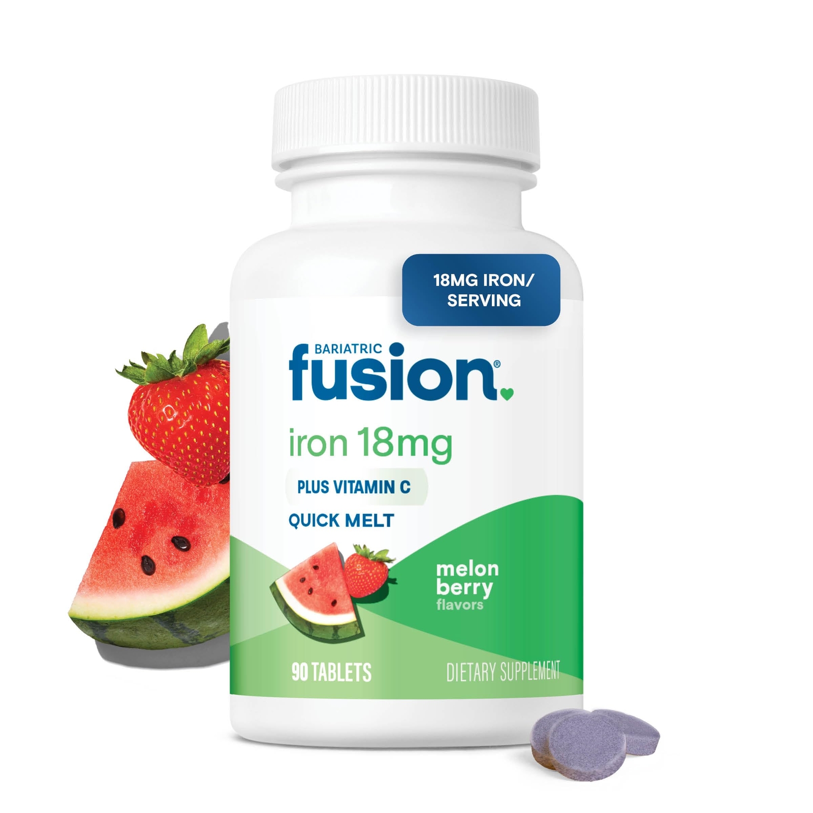 Bariatric Fusion Iron Supplement for Women Quick Melt | Sugar Free Dissolvabl…