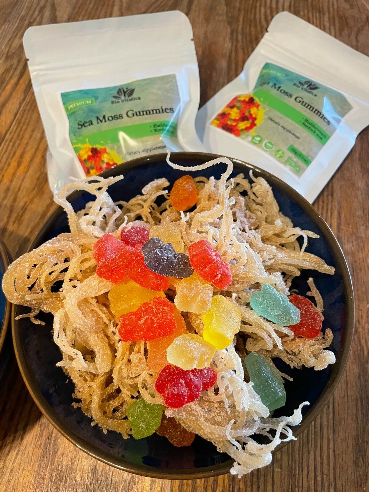 (2 Pack) Sea Moss Gummies – Irish sea Moss raw Organic Bladderwrack Burdock Root