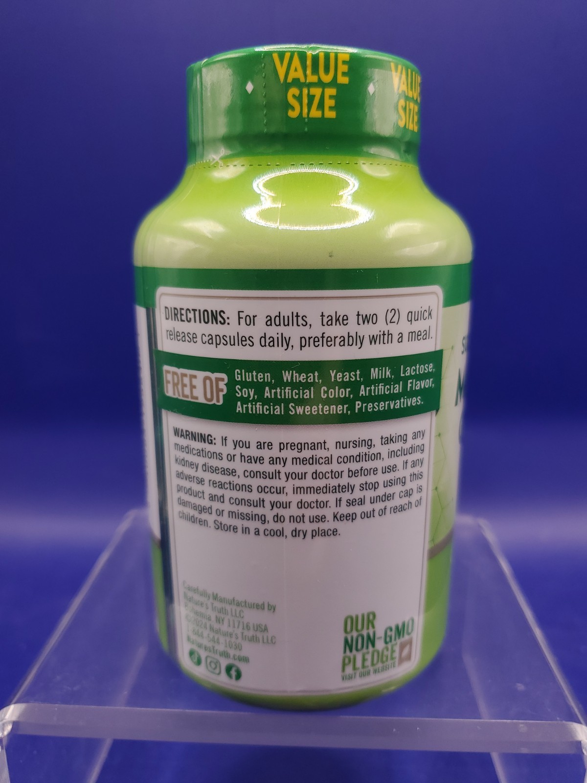 Natures Truth Magnesium Glycinate 200mg 120 Capsules Chelated Magnesium 01/2029
