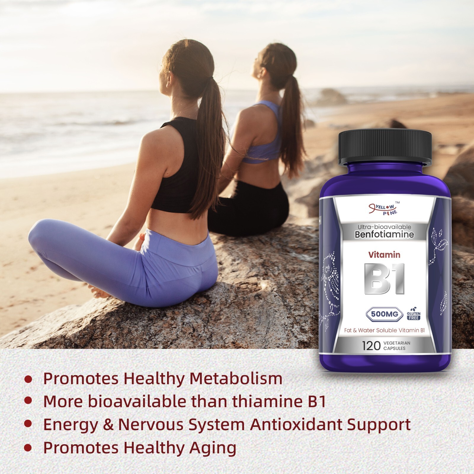 🔥Buy 2 Get 1 Free, Vitamin B1 500 mg High Potency , 360 Capsules Benfotiamine