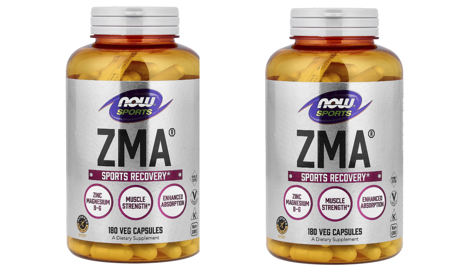 Now Foods Sports ZMA Sports Recovery 180 Capsules ****2 pack*****
