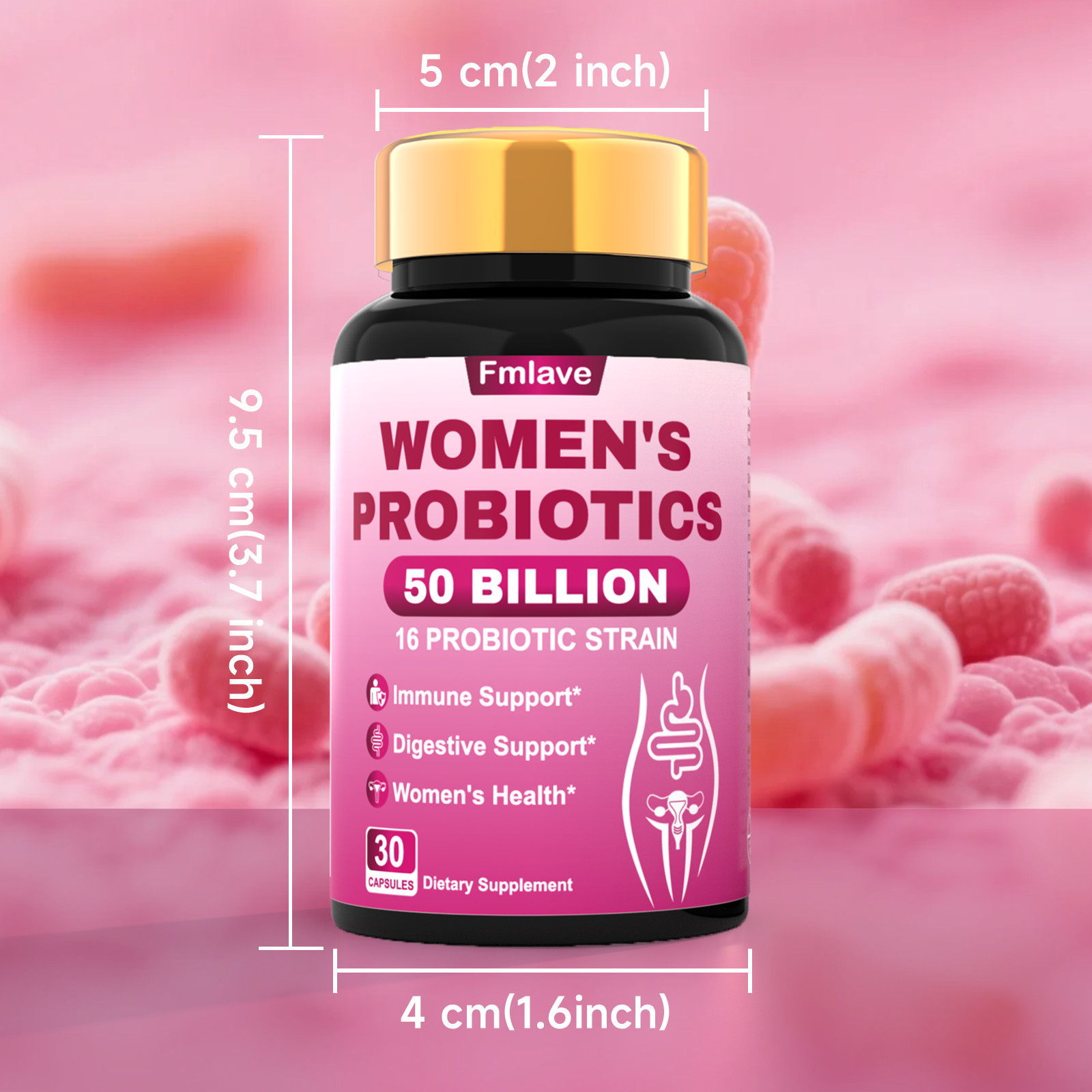 Women’s Probiotics 50 Billion CFU 16 Probiotic Strains Digestive, Vaginal Health