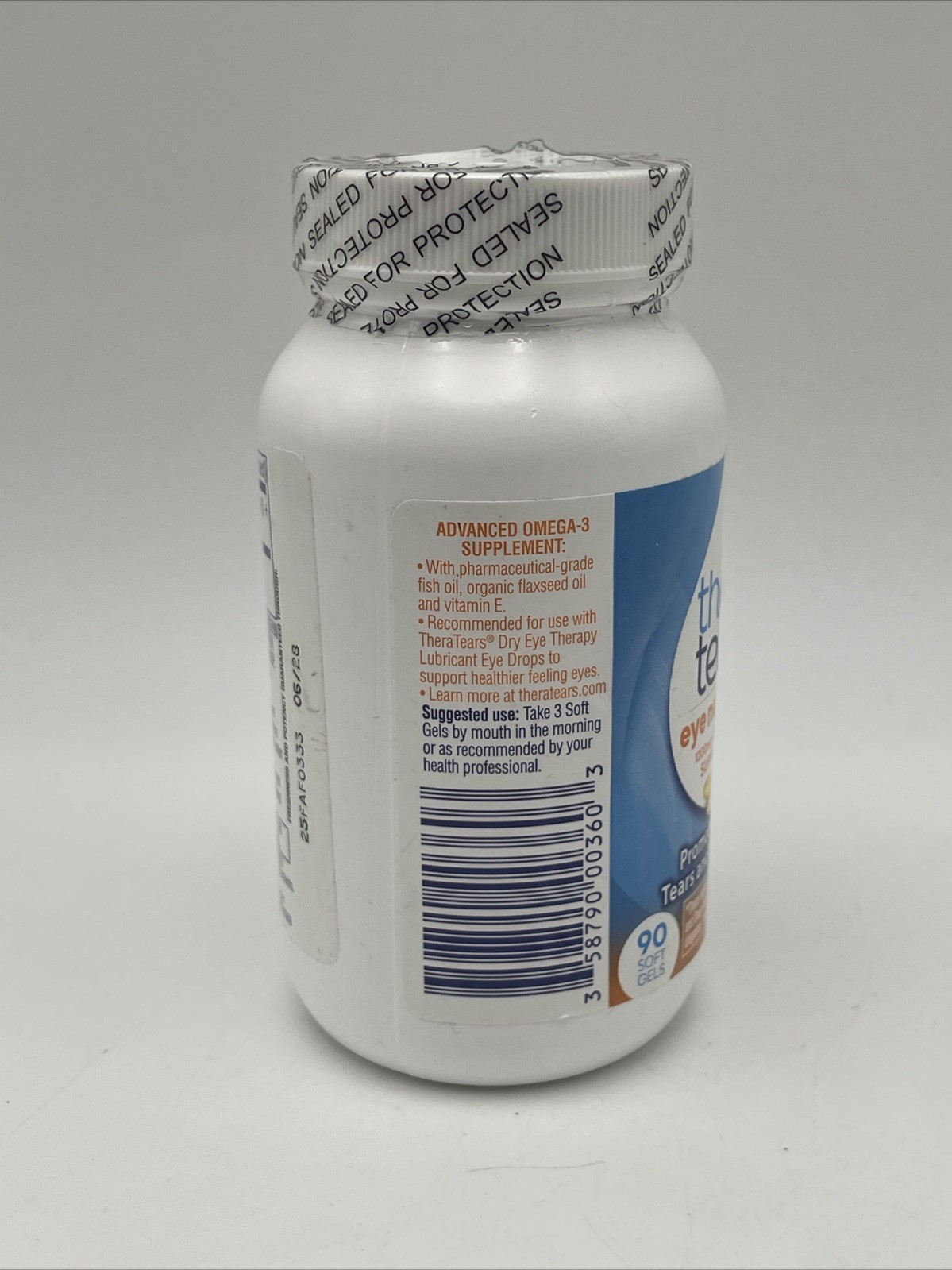 Thera Tears Eye Nutrition Therapy Omega-3 Softgels 1200mg – 90 Exp 06/28