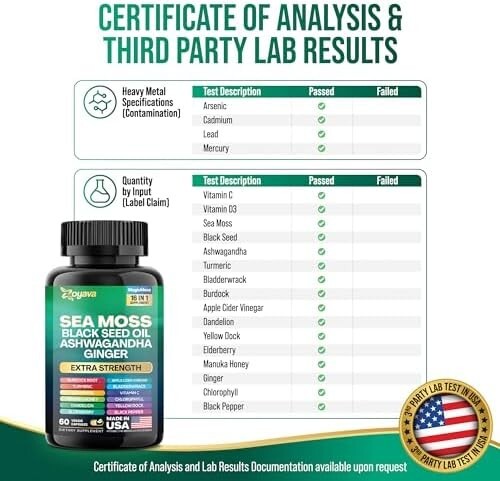 Zoyava Dynamic Vitality Bundle – Sea Moss and Shilajt, 60 Count, New