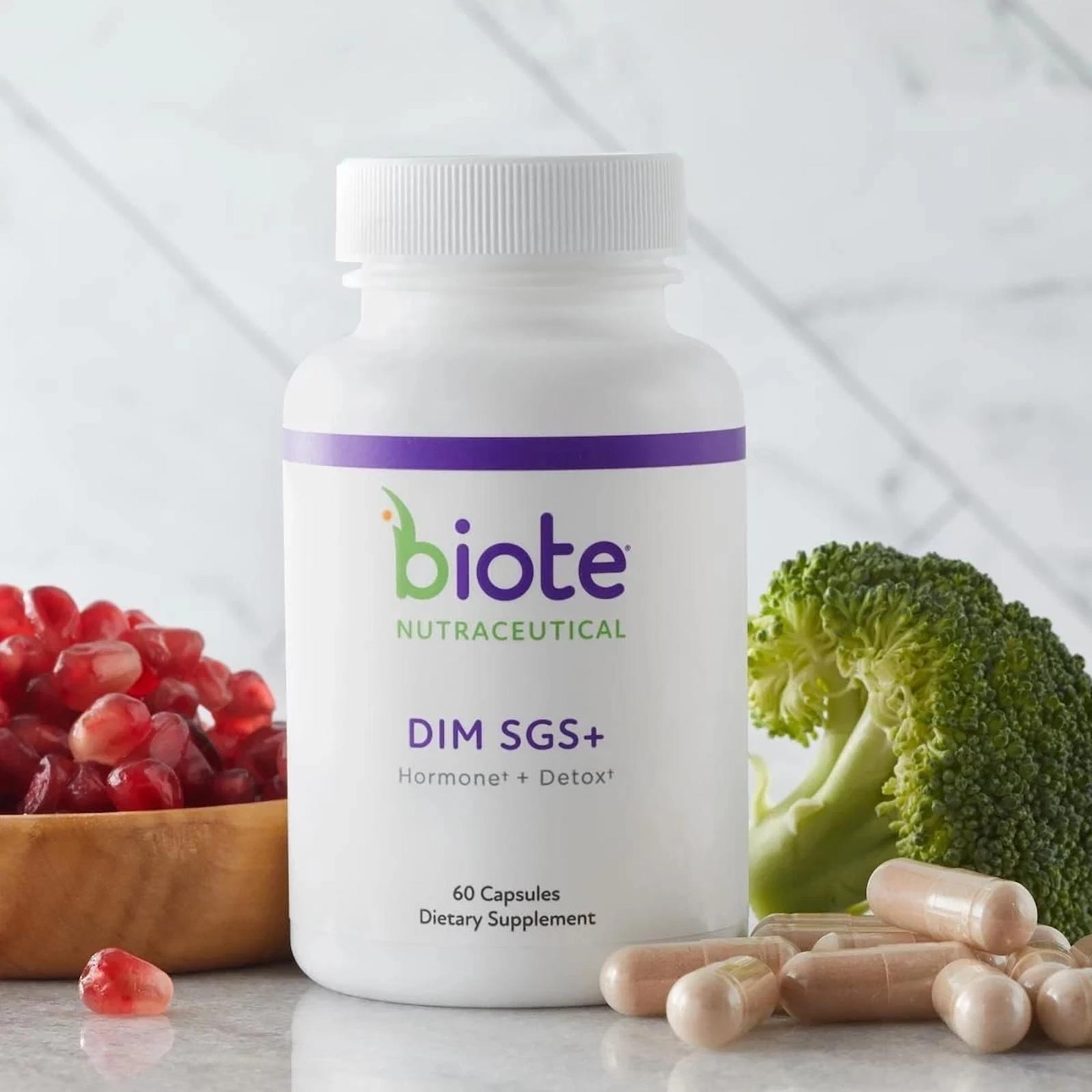 Biote Nutraceutical – DIM SGS+, + Detox Supplemen 60 Capsules (1-3 PACK)