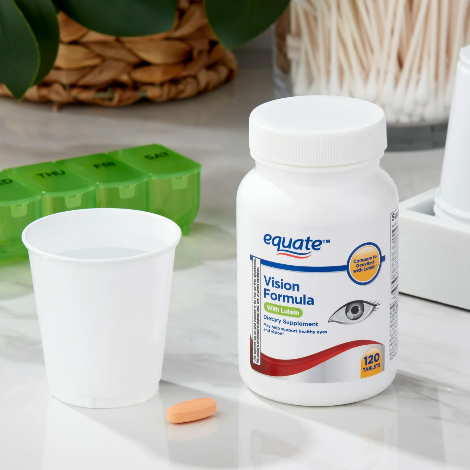 Equate Vision Formula w/ Lutein Tablets 120ct (Ocuvite Compare)