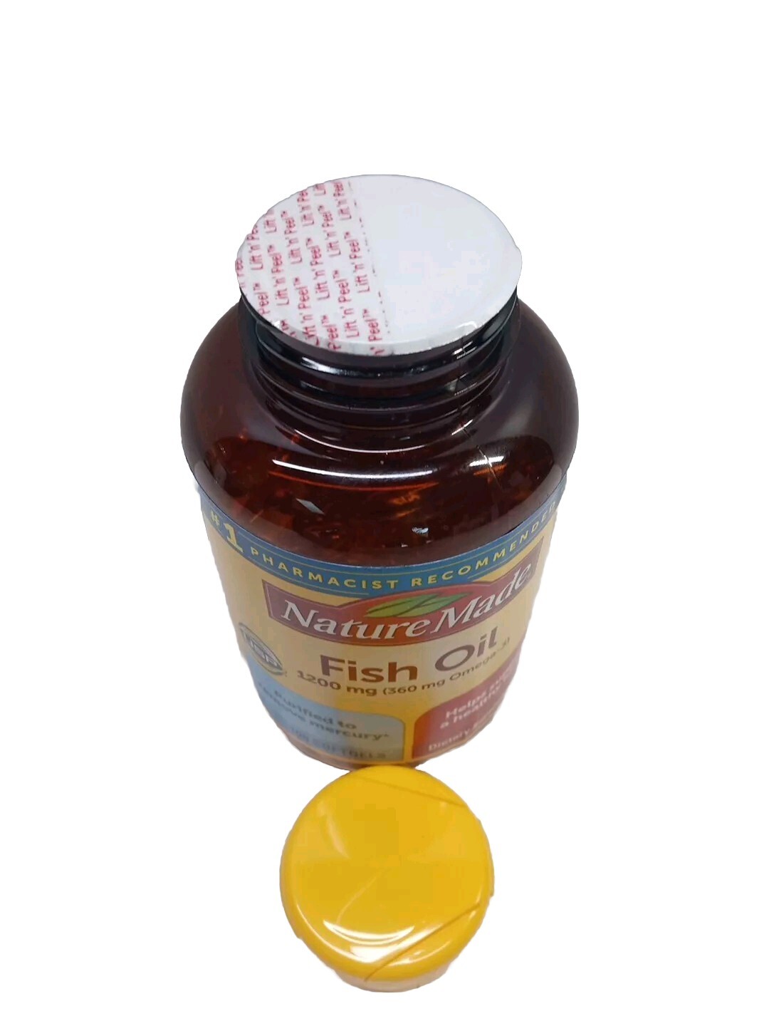Nature Made Fish Oil 1200 mg (360 mg Omega-3) 100 Softgels Exp: 11/2025
