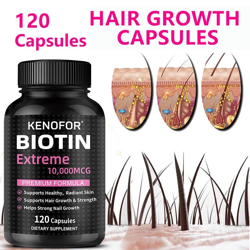 Biotin 10,000 Mcg Maximum Strength High Potency Hair Skin & Nails –