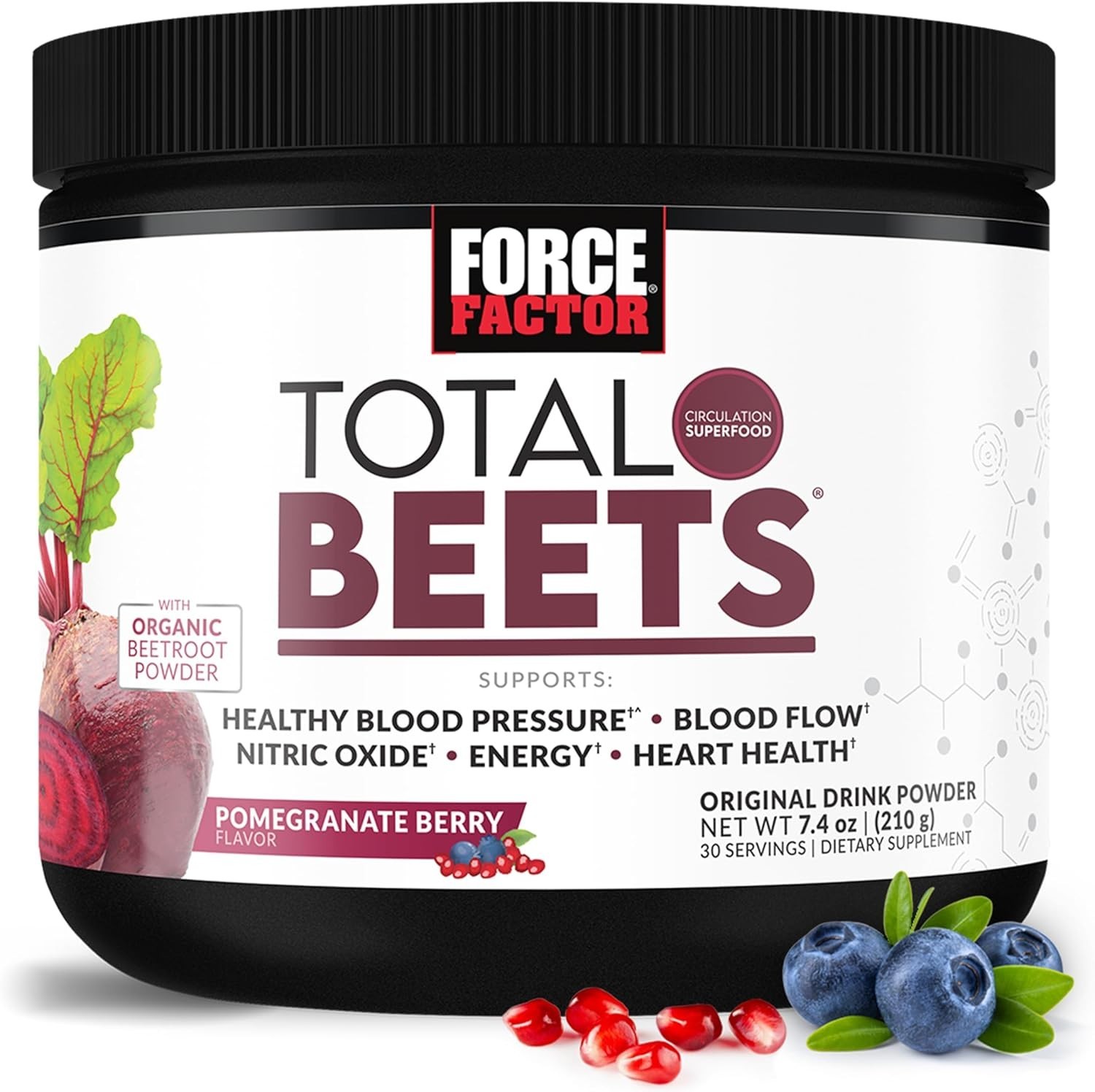 Gluten-Free Total Beets Superfood Powder – Enhance Circulation & Stamina, 7.4 Oz