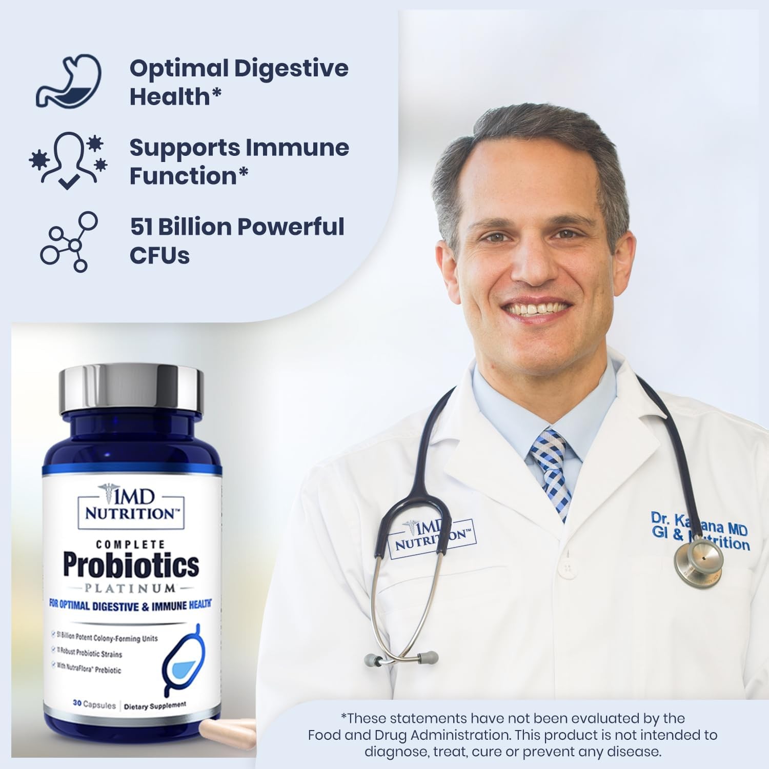 1MD Nutrition Complete Probiotics Platinum – 30 Count (Pack of 1)