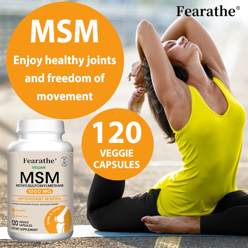 MSM Capsules Joint Mobility,Bone Calcium Absorption & Post-Workout Comfort 120CT