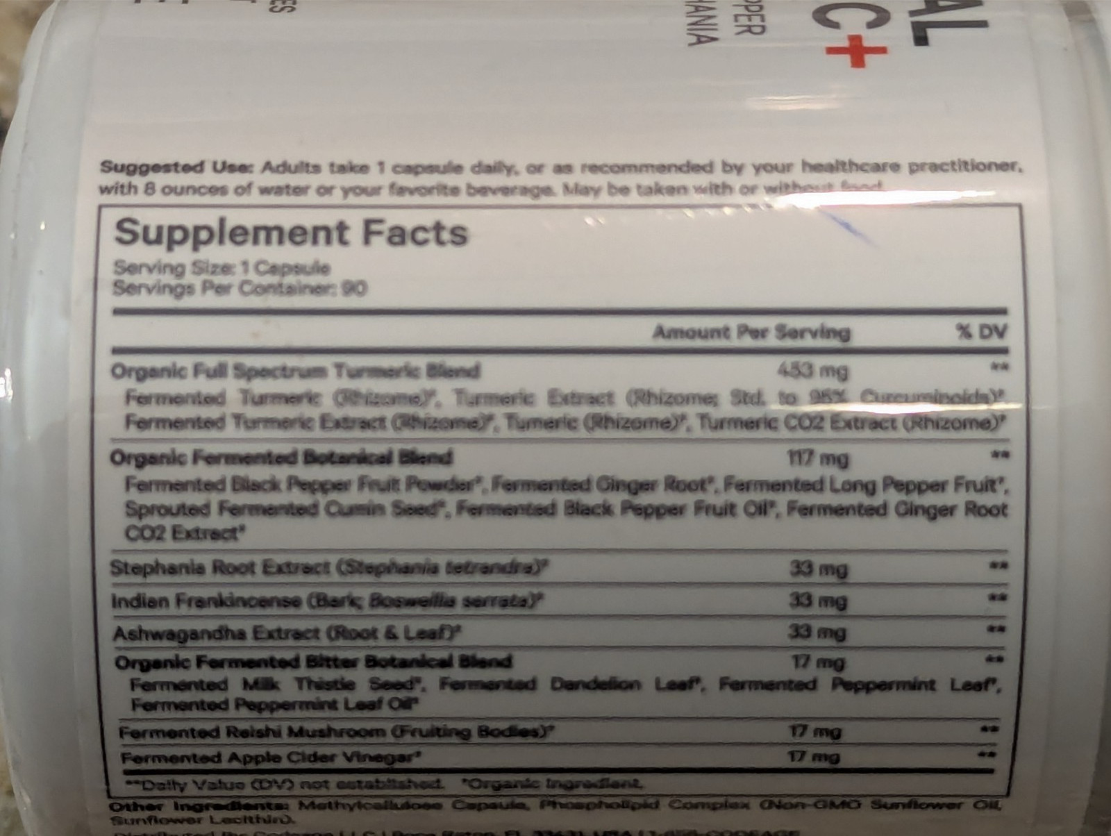 Codeage Liposomal Turmeric+ Supplement 90 capsules exp: 01/2029