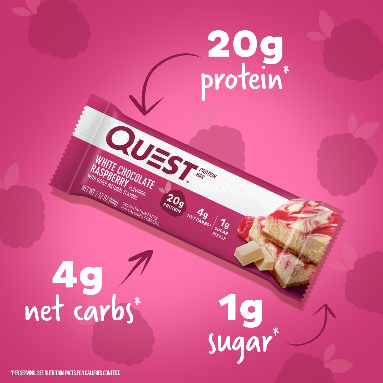 Quest Nutrition Crispy Blueberry Cobbler Hero Protein Bar, 16g Protein, 1g Su…
