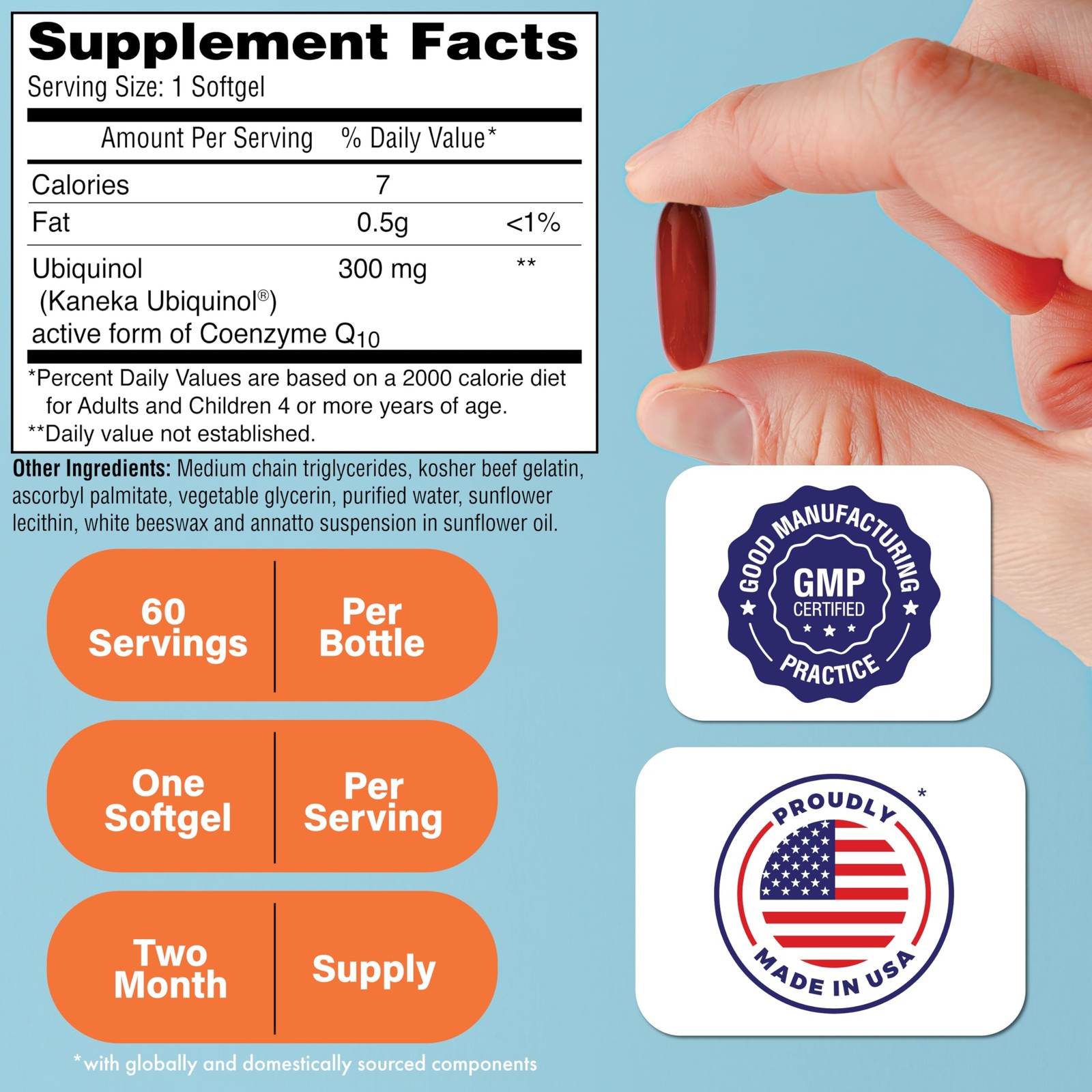 Health Thru Nutrition Ubiquinol 300Mg 60 Softgels As Kaneka Qh – 3Rd