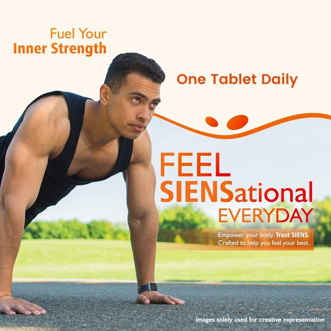 Siens By Dabur Multivitamin for Men 30 Tablets 34 Nutrients for Health Energy