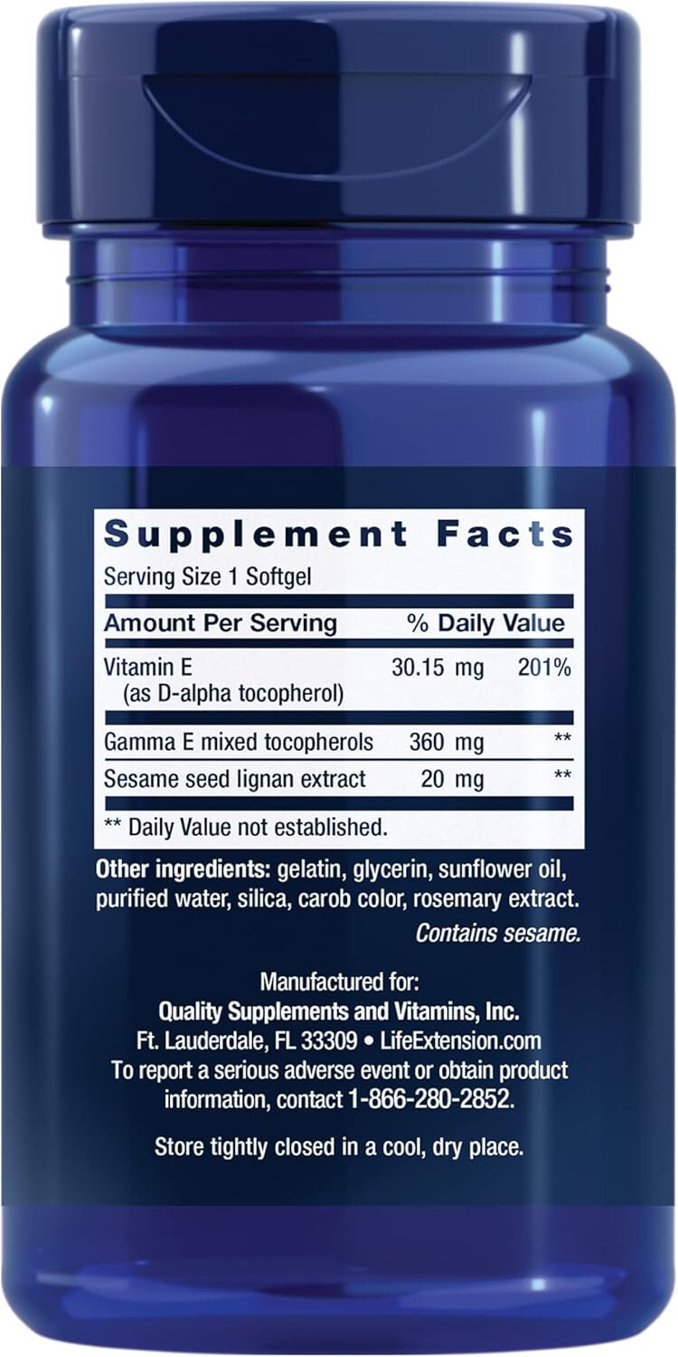 Life Extension Gamma E Mixed Tocopherols 60 sofgels