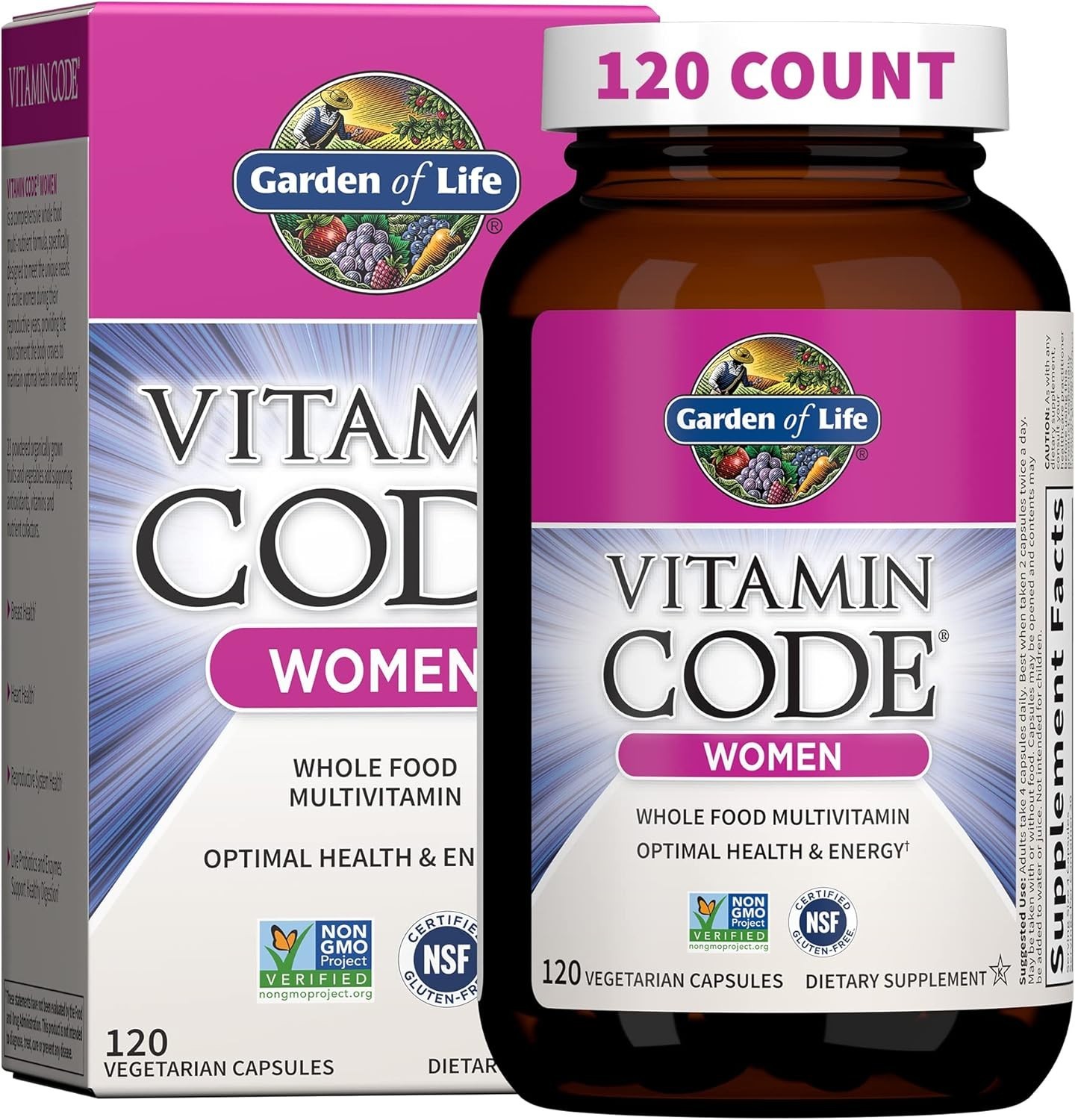Garden of Life Multivitamin for Women, Vitamin Code Women’s Multi – Whole Food
