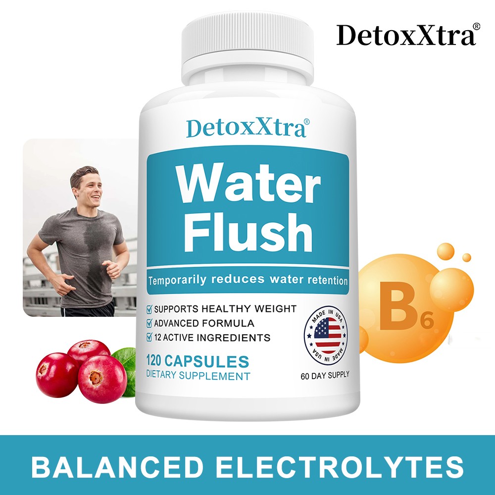 Water Flush Supplement,Support Normal, Healthy Fluid Balance,120 Capsules