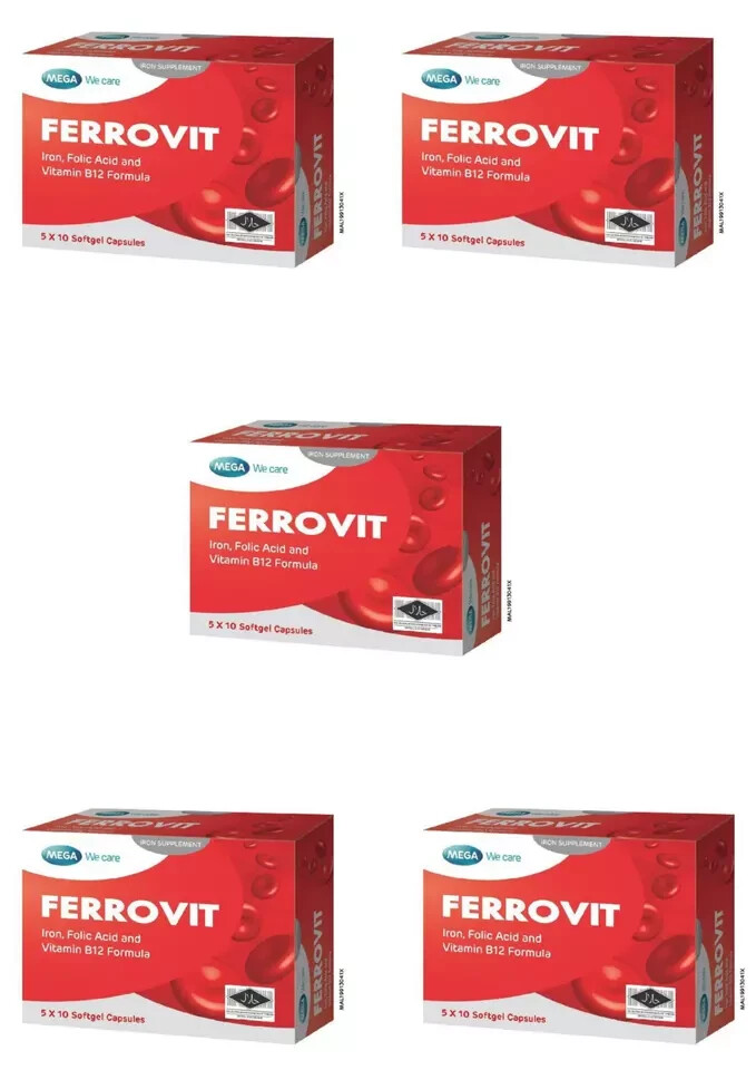 FERROVIT Iron Supplement 5X 10’s For Pregnant Women Iron Deficiency Remedies X 5